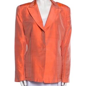 Giorgio Armani Vibrant Orange Silk Blazer